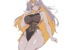 1girls ahonoko bare_shoulders bare_thighs blonde_hair breasts female female female_only fire_emblem fire_emblem_heroes grey_hair gullveig_(fire_emblem) highleg highleg_leotard horns large_breasts leotard long_hair looking_at_viewer multicolored_hair navel nintendo pale_skin single_horn snake_hair solo thick_thighs thighs two-tone_hair very_long_hair wide_hips yellow_eyes