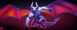 3d demon dragon hi_res male male_only muscular picti piercing scales tagme wings