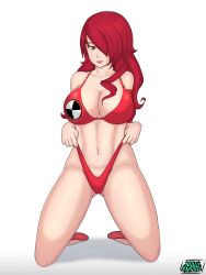 atlus breasts caprednahu female female_only hair_over_one_eye mitsuru_kirijo nahusmash persona persona_3 red_hair solo