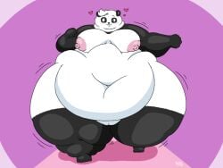 2018 4:3 5_fingers 5_toes anthro areola barefoot batspid2 bear belly big_areola big_belly big_breasts big_nipples biped black_body black_fur black_nose blush blush_lines breasts cel_shading digital_drawing_(artwork) digital_media_(artwork) double_chin ear_markings eyebrows eyelashes feet female fingers front_view full-length_portrait fur genitals giant_panda green_eyes hair happy heart huge_thighs hyper hyper_belly hyper_hips hyper_thighs leg_markings looking_at_viewer love_handles mammal markings morbidly_obese morbidly_obese_anthro morbidly_obese_female motion_lines multicolored_body multicolored_fur navel nipples obese obese_anthro obese_female overweight overweight_anthro overweight_female pink_areola pink_nipples portrait puffy_areola puffy_nipples pussy shaded shadow signature simple_background smile socks_(marking) sofia_(batspid2) solo standing thick_thighs toes two_tone_body two_tone_fur walking white_body white_fur white_hair