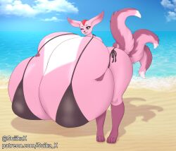 artist_request big_breasts bikini breasts female huge_breasts hyper_breasts suiikax tagme tail thick_thighs wide_hips