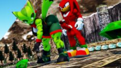 anthro carol_tea chaos_emerald crossover eastern_and_western_character echidna feline freedom_planet freedom_planet_2 knuckles_the_echidna master_emerald sahanovazamat sonic_(series) sonic_the_hedgehog_(series) video_games wildcat