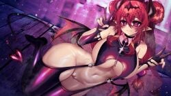 demon_girl huge_breasts huge_thighs osiimi voluptuous