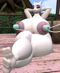 big_breasts breasts female female_mewtwo female_only ferialexonar mewtwo pokemon pokemon_(species) thick_thighs wide_hips