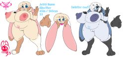 absurd_res anthro big_breasts breasts clitoris curvy_figure digitigrade_paws dullahan female fluffy furry genitals hair hair_over_eye hand_on_breast heart_pupils hi_res huge_breasts jessi_bunn_(succubusbnny) lagomorph long_ears mammal mature_female model_sheet one_eye_obstructed plump_labia pubic_tattoo pussy slightly_chubby succubus succubusbnny thick_nipples thick_thighs voluptuous