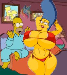 1boy 1girls female homer_simpson male marge_simpson tagme terry_lobo terrylobo the_simpsons yellow_body