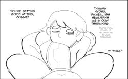 :>= amethyst_(steven_universe) black_and_white blowjob breasts centipedemc cheating cheating_girlfriend connie_maheswaran cucked_by_futa cuckold female futa futanari intersex intersex/female muffled muffled_speech netorare ntr oral oral_sex steven_universe