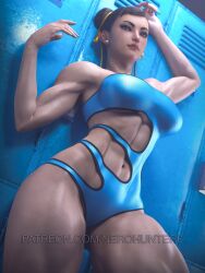 1girls 3d 3d_(artwork) abs areolae ass athletic athletic_female big_ass big_breasts black_hair blue_eyes breasts bubble_ass bubble_butt busty capcom chun-li dat_ass female female_only hair_buns hi_res high_resolution highres human light-skinned_female light_skin milf muscle_tone muscles muscular muscular_female muscular_thighs nerohunter6 one-piece_swimsuit ox_horns solo solo_female standing street_fighter street_fighter_6 swimsuit thick_thighs tied_hair toned toned_female toned_legs twitter_username wide_hips