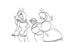 animated bbw big_belly chubby chubby_female eating joekie3wl oc weight_gain