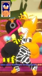 2femboys 3boys 3d 3d_(artwork) arm_warmers ass backsack big_ass big_butt charmy_bee cow_print cow_print_armwear cow_print_legwear crossdressing femboy femboy_on_femboy gay leviantan581re making_out penis sfm small_balls small_penis sonic_(series) sonic_the_hedgehog source_filmmaker tails tails_the_fox thick_thighs thighhighs thighs yaoi