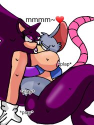 anthro big_breasts grey_fur kissing plap purple_eyes purple_fur rat_humanoid rat_tail text tuffythechileanrat tuffythechileanrat_(artist) white_background xenophanesa yellow_eyes