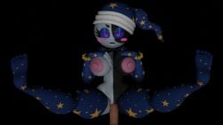 3d big_breasts big_penis breasts daycare_attendant_(fnaf) feet feet_up female female_focus five_nights_at_freddy's five_nights_at_freddy's:_security_breach looking_at_viewer moondrop nipples penetration penis petru pink_eyes rule_63 smile vaginal_penetration