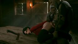 3d ada_wong anal ganado rape resident_evil resident_evil_4 resident_evil_4_remake sweater sweater_dress thigh_boots thighhigh_boots threesome tied tomtam