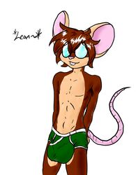 anthro balls bulge eyewear fur furry glasses hyper hyper_balls male male_only milkie milkjunkie mouse oogzie_(artist) rodent underwear