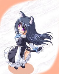 07th_expansion animal_ears cat_ears female female_only frederica_bernkastel nopan shubesuta solo tagme tail umineko_no_naku_koro_ni