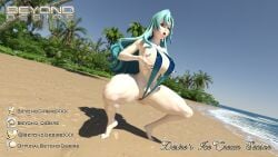 ahe_gao ahe_gao beach beyond_desire beyond_desire_xxx beyonddesire beyonddesirexxx big_ass big_breasts big_breasts big_breasts big_butt big_thighs bikini chloe_(fire_emblem) desire's_ice_cream_season monokini sling_bikini summer thick_thighs