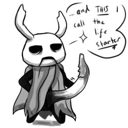 big_penis greyscale hollow_knight non-human non-humanoid_penis sketch solo_male zote