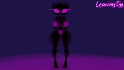 animated anthro ass big_butt breasts clothing endergirl enderman enderwoman female feral hi_res learningeg learningegg microsoft minecraft mojang monster pulsating rubber rubber_clothing rubber_suit rule_63 solo tight_clothing xbox_game_studios zoophilia