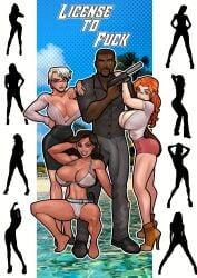 1boy 3girls agent_bigg ass athletic athletic_female big_ass big_breasts bikini bimbo bottom_heavy breasts bust busty chest cleavage clothed clothing curvaceous curvy curvy_figure dark-skinned_male dark_skin digital_drawing_(artwork) eyebrows eyelashes eyes female female_focus fit fit_female gun hair hi_res high_heels hips honey_potts hourglass_figure huge_ass huge_breasts human interracial lady_dench large_ass large_breasts legs license_to_fuck light-skinned_female light_skin lips male mature mature_female miss_moneypussy multiple_girls rabies-t-lagomorph slim slim_waist thick thick_hips thick_legs thick_thighs thighs top_heavy top_heavy_breasts upper_body voluptuous voluptuous_female waist wide_hips