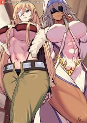 2girls cosplay crossover female female_only ghislaine_dedoldia goblin_slayer multiple_girls mushoku_tensei outfit_swap self_upload sword_maiden_(goblin_slayer) xhaart