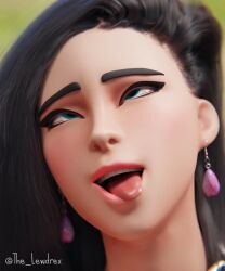 1girls 3d ahe_gao black_hair blender bottomless completely_nude completely_nude_female couch detailed_background ear_piercing earrings epic_games eyes_rolling_back face_closeup face_focus female female_focus female_only fortnite highres lewdrex light-skinned_female light_skin living_room looking_pleasured masturbating masturbation nude nude_female on_couch open_mouth pleasure_face room rox_(fortnite) sitting sitting_on_couch solo solo_focus tongue tongue_out topless watermark