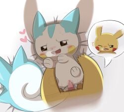 <3_eyes bed bedding bedding_background blue_body blue_fur blush bodily_fluids duo female female_on_bottom female_penetrated feral feral_on_feral feral_penetrated feral_penetrating feral_penetrating_feral fur furniture generation_1_pokemon generation_4_pokemon genitals heart kimono_kemono lying male male/female male_on_top male_penetrating male_penetrating_female mammal nintendo on_back on_bed on_bottom on_top pachirisu penetration penile penile_penetration penis penis_in_pussy pikachu pokemon pokemon_(species) pussy rodent sex sweat tapering_penis vaginal_penetration vaginal_penetration white_body white_fur yellow_body yellow_fur