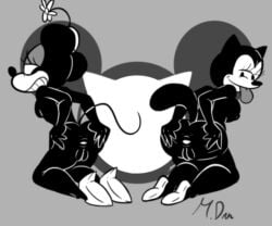 2girls anthro breasts disney epic_mickey feline minnie_mouse multiple_girls ortensia padhasnx presenting presenting_hindquarters public_domain pussy rodent showing_anus showing_ass spread_ass spread_butt