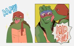 isaac0 leo leonardo leonardo_(mutant_mayhem) leonardo_(tmnt) licked licking raph raphael raphael_(tmnt) teenage_mutant_ninja_turtles teenage_mutant_ninja_turtles:_mutant_mayhem tmnt