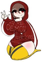 1girls 2d alter9code breasts chara chara_au female female_chara female_only human shiftfell shiftfell_chara solo storyshift tagme tagme_(character) thighhighs thighs underfell undertale_(series) undertale_au white_background