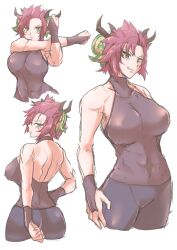 1girls bikini dragon_girl duel_monster muscular_female yu-gi-oh! zoodiac_drident