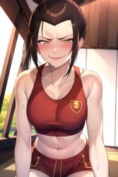 1girls ai_generated avatar_legends avatar_the_last_airbender azula female fire_nation gym gym_clothes osyasenpai stable_diffusion