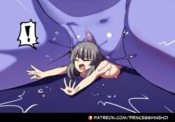 ! 2girls breasts gray_hair hinghoi honkai:_star_rail macro micro multiple_girls patreon_username phantylia_the_undying_(honkai:_star_rail) princesshinghoi pussy pussy_juice size_difference stelle_(honkai:_star_rail) tagme unbirthing