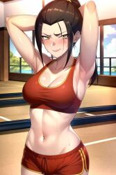 1girls ai_generated armpit avatar_legends avatar_the_last_airbender azula female fire_nation gym gym_clothes osyasenpai stable_diffusion