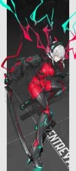 1girls android ass athletic_female bodysuit cyborg dynamic_pose echanis_enicha female_only huge_ass huge_breasts jacket katana pale_skin pubic_tattoo robot robot_girl short_hair skin_tight solo sword thick_thighs thighs virtual_youtuber vshojo white_hair yellow_eyes zentreya zentreya_(cyborg)