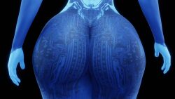 3d 3d_(artwork) ass ass_focus big_ass big_butt blender blender_(software) blue_body cortana cpt-flapjack curvaceous curvy curvy_figure female halo_(series) huge_ass lieutenant_flapjack