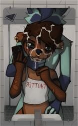 abuse anthro bathroom bodily_fluids crying cum cum_on_face delta_(oc) duo forced genital_fluids hi_res keith_(marsminer) male male/male mammal marsminer mustelid original otter rape selfie tears