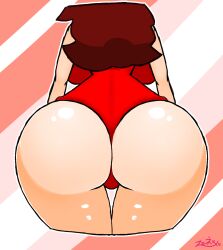 1_gingai_fene_(artist) ass backboob big_ass big_breasts clothed female female_only friday_night_funkin girlfriend_(friday_night_funkin)