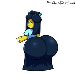 ass_in_dress big_ass clothed female female_only huge_ass lady_bone_demon lego monkie_kid spunkmcfunk