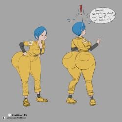 1girls ass_bigger_than_body ass_bigger_than_breasts ass_bigger_than_head ass_bigger_than_torso ass_expansion big_breasts bulma_briefs bulma_briefs_(dragon_ball_super_superhero) butt_expansion chubby_female color_edit colored_sketch dragon_ball dragon_ball_super dragon_ball_super_super_hero dumpy enormous_ass fat_ass gigantic_ass huge_ass huge_breasts hyper hyper_ass hyper_thighs massive_ass milf overflowing_ass overweight paintmeanon short_hair shydude text thebbbroom thick_thighs wide_hips