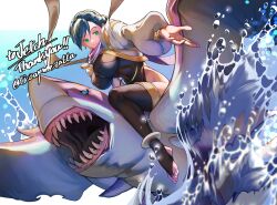 1girls bikini duel_monster fishnets maiden_of_the_aqua trident yu-gi-oh!