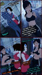 2girls air_nomad avatar_legends avatar_the_last_airbender breakwater_ridge clubbing comic english_text female group human jinora korra multiple_girls text the_avatar the_legend_of_korra unseen_male_face water_tribe