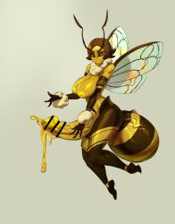 2022 absurd_res antennae_(anatomy) anthro arthropod bearthing bee big_penis bodily_fluids breasts censored colored_cum cum ejaculation flavored_cum food futa_only futanari genital_fluids genitals gynomorph hi_res honey_(food) honey_bee honey_cum huge_cock humanoid_genitalia humanoid_penis hymenopteran ineffective_censorship insect_wings insects intersex penis sackless solo striped_body stripes touching_penis unusual_bodily_fluids unusual_cum unusual_genital_fluids wings yellow_breasts yellow_cum yellow_eyes