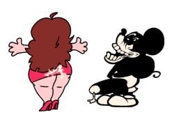 ... 1boy 1girls anthro big_penis cock cum cum_on_ass fnf friday_night_funkin funny girlfriend_(friday_night_funkin) mickey_mouse nightmare_husbando ntr public_domain shortstack suicidemouse.avi t_pose vs_mouse weird white_background