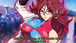 1female 1girls 2023 android android_21 android_21_(good) android_21_(human) artist_name assassinssj3 bare_shoulders big_breasts blue_eyes breasts brown_hair clothed clothed_female clothes clothing curvaceous curves curvy curvy_body curvy_female curvy_figure dragon_ball dragon_ball_fighterz dragon_ball_super dragon_ball_super_super_hero english english_dialogue english_text female female_focus female_human female_only female_solo glasses gold_earrings hoop_earrings lab_coat labcoat long_brown_hair looking_at_viewer looking_pleasured milf pointy_chin red_outline scientist shiny shiny_breasts shiny_clothes shiny_hair shiny_skin shoulders solo solo_female solo_focus voluptuous voluptuous_female vomi_(dragon_ball) watermark