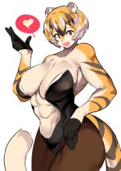 1girls 2023 abs absurd_res anthro big_breasts breasts cleavage female female_focus furry hips midriff muscular muscular_female mx99926 simple_background solo solo_female solo_focus thick_thighs thighs tiger tiger_girl tiger_humanoid white_background wide_hips