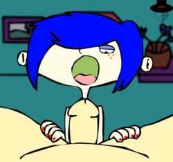 animated blue_hair defaced ed_edd_n_eddy fellatio female hair human kanker_sisters male marie_kanker oral straight straight_hair