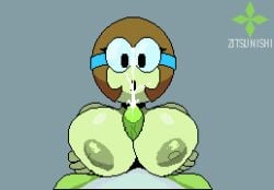 1futa 1girls aged_up areolae big_breasts big_penis boobjob breasts brown_hair cartoon_network cum cumshot dendy_(ok_k.o.!_let's_be_heroes) ejaculation erection female female_focus fink_(ok_k.o.!_lbh) fink_(ok_k.o.!_let's_be_heroes) futanari glasses green_nipples green_penis green_skin huge_breasts humanoid nipples nude ok_k.o.!_let's_be_heroes orgasm paizuri pixel_art simple_background solo_focus surprise surprised surprised_expression tagme titjob veiny_penis watermark zitsunishi