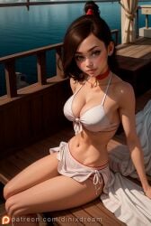 1girls ai_generated ai_hands avatar_legends avatar_the_last_airbender breasts brown_hair detailed dinixdream female fire_nation high_quality looking_at_viewer nipples patreon patreon_username photorealistic princess pussy realistic seductive self_upload sensitive solo stable_diffusion ty_lee