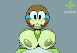 1futa 1girls aged_up areolae big_breasts big_penis boobjob breasts brown_hair cartoon_network dendy_(ok_k.o.!_let's_be_heroes) erection faceless_character female female_focus fink_(ok_k.o.!_lbh) fink_(ok_k.o.!_let's_be_heroes) futanari glasses green_nipples green_penis green_skin huge_breasts humanoid nipples nude ok_k.o.!_let's_be_heroes paizuri pixel_art shiny_skin simple_background solo_focus titjob veiny_penis watermark zitsunishi