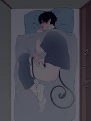 ao_no_exorcist big_penis kiwi_pug male_only male_pubic_hair okumura_rin penile_masturbation pubic_hair rin_okumura